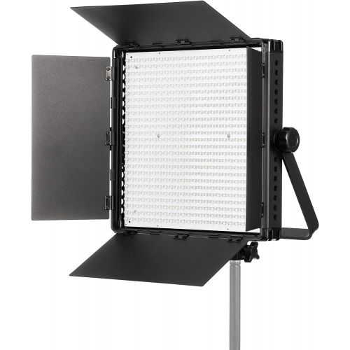  Fovitec - 1x Daylight 900 XD LED Panel wBarndoor, Filters & Case - [95+ CRI][Continuous Lighting][Stepless Knobs][V-Lock Compatible][5600K]
