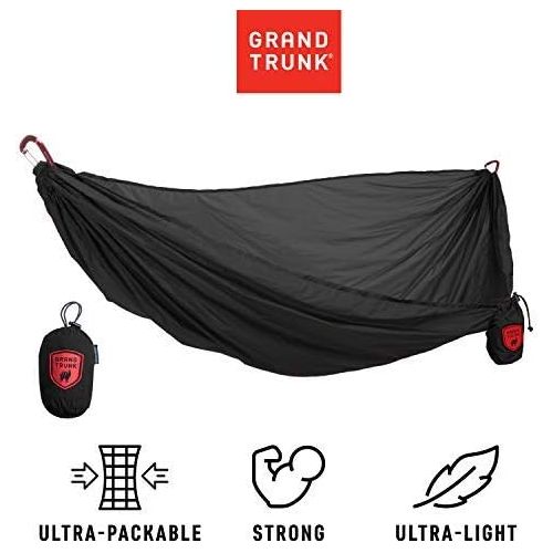  Grand Trunk Single Hammock: Nano 7 Premium Ultra Light Made with Ripstop Nylon for Camping and Travel Includes Carabiners