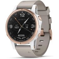 Garmin D2 Delta, GPS Pilot Watch, Includes Smartwatch Features, Heart Rate and Music, Titanium with Brown Leather Band