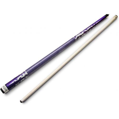  Gator Champion Blue TR5 or Purple TR6 Pool Cue Stick (516 x 18), White or Black Hard Case, Cuetec Glove