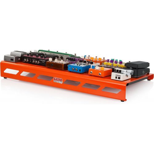  Gator Cases Aluminum Guitar Pedal Board with Carry Bag; Extra Large: 32 x 17 | Orange (GPB-XBAK-OR)