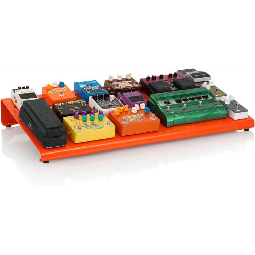  Gator Cases Aluminum Guitar Pedal Board with Carry Bag; Extra Large: 32 x 17 | Orange (GPB-XBAK-OR)