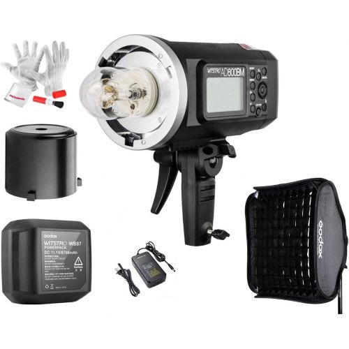  Godox AD600BM Bowens Mount 600Ws GN87 High Speed Sync Outdoor Flash Strobe Light with 2.4G Wireless X System, 8700mAh Battery to Provide 500 Full Power Flashes Recycle in 0.01-2.5