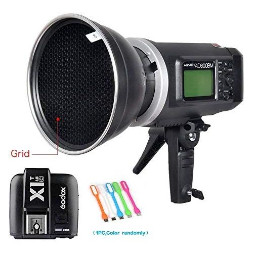  Godox AD600BM Bowens Mount 600Ws GN87 High Speed Sync Outdoor Flash Strobe Light Monolight X1C Wireless Trigger Transmitter Compatible Canon Camera & 7 Standard Reflector +60° Hone