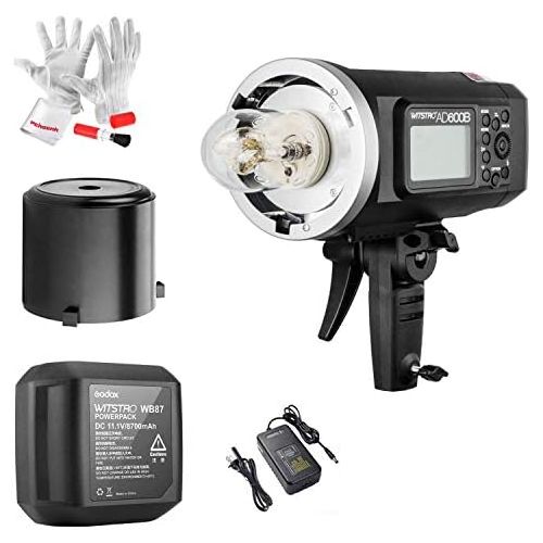  Godox Witstro AD600B Bowens Mount 600Ws TTL High Speed Sync Outdoor Flash Strobe Light with 8700mAh Battery Provide 500 Full Power Flashes Recycle in 0.01-2.5 Second