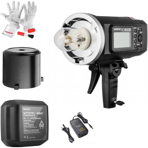  Godox Witstro AD600B Bowens Mount 600Ws TTL High Speed Sync Outdoor Flash Strobe Light with 8700mAh Battery Provide 500 Full Power Flashes Recycle in 0.01-2.5 Second