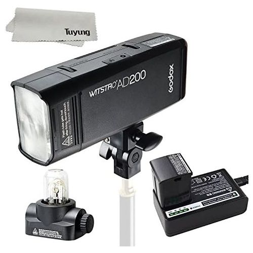  Godox GODOX AD200 has 200Ws GN 60 High Speed Sync Flash Strobe Built-in 2.4G Wireless X System to Achieve TTL 2900mAh Battery to Provide 500 Full Power Flashes Recycle in 0.01-2.1 Second