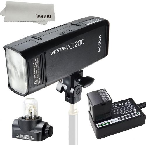  Godox GODOX AD200 has 200Ws GN 60 High Speed Sync Flash Strobe Built-in 2.4G Wireless X System to Achieve TTL 2900mAh Battery to Provide 500 Full Power Flashes Recycle in 0.01-2.1 Second