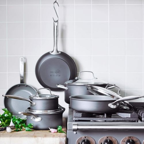  GreenPan Chatham ceramic Non-Stick 10Pc Cookware Set, Grey