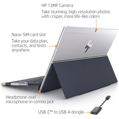 에이치피 [아마존 핫딜]  [아마존핫딜]HP Envy x2 12-inch Detachable Laptop with Stylus Pen and 4G LTE, Qualcomm Snapdragon 835 Processor, 4 GB RAM, 128 GB Flash Storage, Windows 10 (12-e091ms, Silver/Blue)