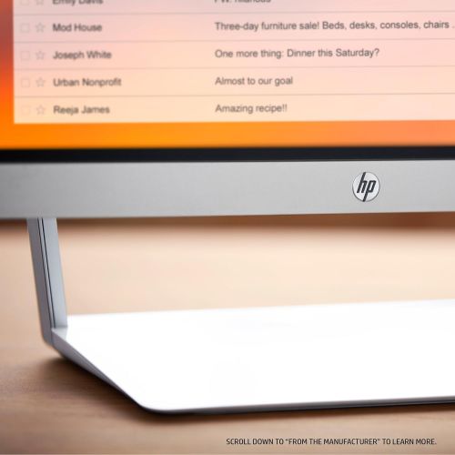 에이치피 [아마존베스트]HP Pavilion 27-inch FHD IPS Monitor with LED Backlight (27xw, Snow White and Natural Silver)