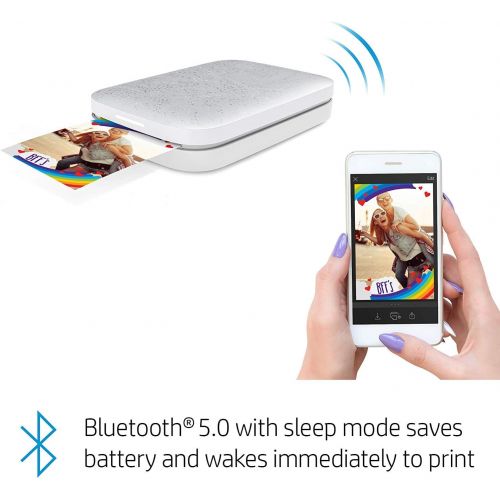 에이치피 [아마존베스트]HP Sprocket Portable Photo Printer (2nd Edition)  Instantly Print 2x3 Sticky-Backed Photos from Your Phone  [Luna Pearl] [1AS85A]