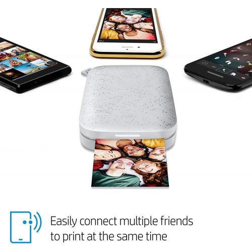 에이치피 [아마존베스트]HP Sprocket Portable Photo Printer (2nd Edition)  Instantly Print 2x3 Sticky-Backed Photos from Your Phone  [Luna Pearl] [1AS85A]