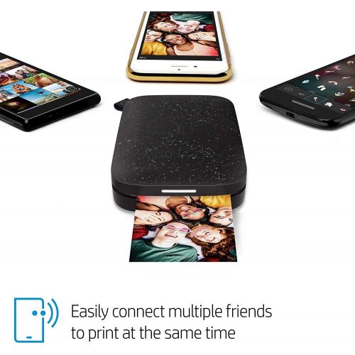 에이치피 [아마존베스트]HP Sprocket Portable Photo Printer (2nd Edition)  Instantly Print 2x3 Sticky-Backed Photos from Your Phone  [Noir] [1AS86A]