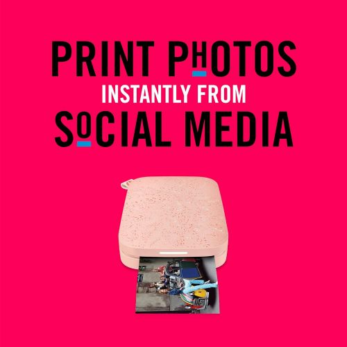 에이치피 [아마존베스트]HP Sprocket Portable Photo Printer (2nd Edition)  Instantly Print 2x3 Sticky-Backed Photos from Your Phone  [Blush] [1AS89A]