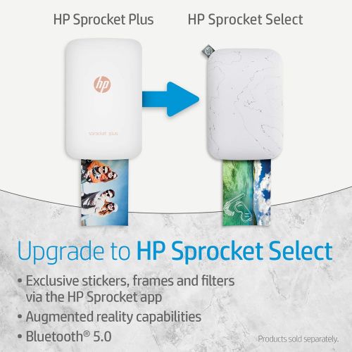 에이치피 [아마존베스트]HP Sprocket Plus Instant Photo Printer, Print 30% Larger Photos on 2.3x3.4 Sticky-Backed Paper  Red (2FR87A)