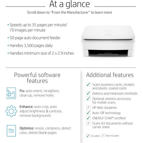 에이치피 [아마존베스트]HP ScanJet Pro 3000 s3 Sheet-feed OCR Scanner