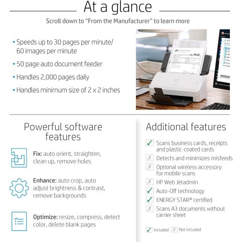 에이치피 [아마존베스트]HP ScanJet Pro 2000 s1 Sheet-feed OCR Scanner