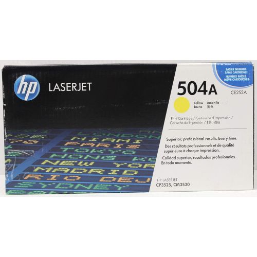 에이치피 HP 504A (CE252A) Yellow Original Toner Cartridge for HP Color LaserJet CP3525 CM3530