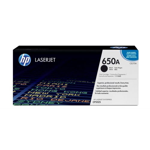 에이치피 HP 650A (CE270A) Black Original Toner Cartridge