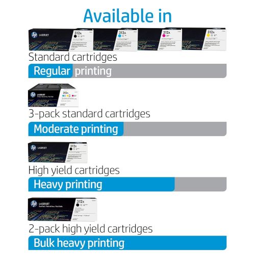 에이치피 HP 312A (CF382A) Yellow Original Toner Cartridge for HP Color LaserJet Pro M476