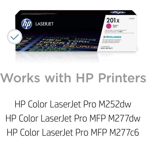 에이치피 HP 201X (CF403X) Toner Cartridge, Magenta High Yield for HP Color Laserjet Pro M252dw M277 MFP M277c6 M277dw MFP 277dw