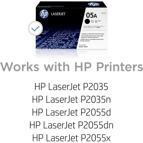 에이치피 HP 05A (CE505A) Black Original Toner Cartridge for HP LaserJet P2055 P2055d P2055dn P2055x