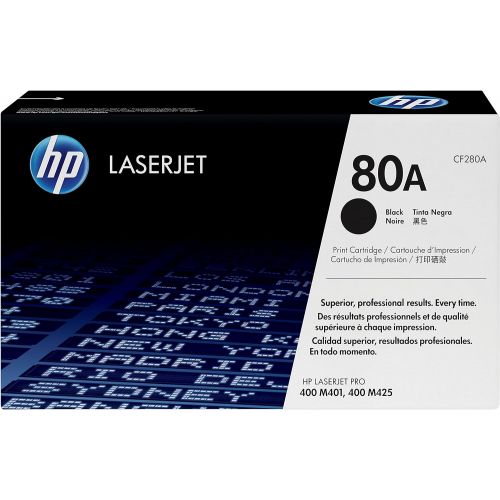 에이치피 HP 80A (CF280A) Black Original Toner Cartridge for HP LaserJet Pro M401 M425