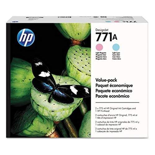 에이치피 HP 771 Printhead771A Light MagentaLight Cyan Original Ink Cartridge Value Pack