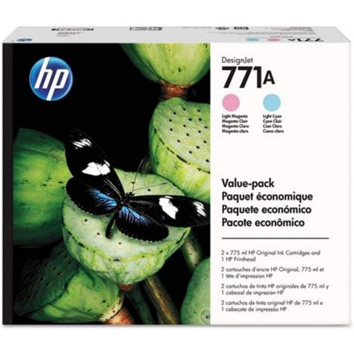 에이치피 HP 771 Printhead771A Light MagentaLight Cyan Original Ink Cartridge Value Pack