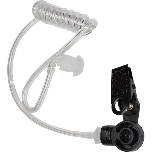  HQRP 4-Pack Acoustic Tube Earpiece Headset PTT Mic for Vertex Standard VX-231, VX-298, VX-350 + HQRP UV Meter