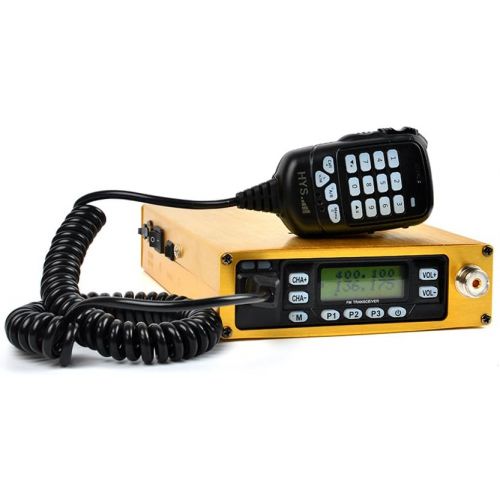  HYS G25W Dual Band Mini Mobile Manpack Transceiver Two-Way Radios 136~174400~480MHz Long Distance Amateur Car Radio With Free USB Cable and Software + 12000mAh + Dual PTT