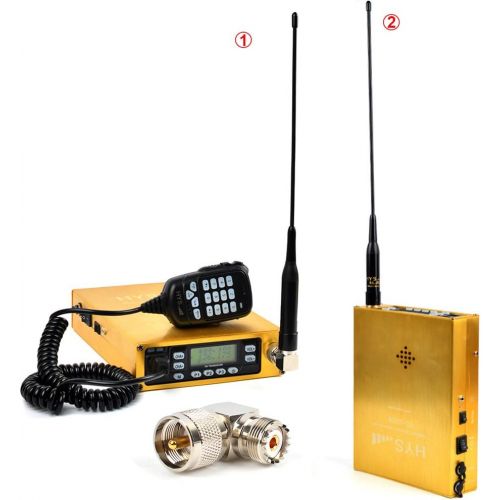  HYS G25W Dual Band Mini Mobile Manpack Transceiver Two-Way Radios 136~174400~480MHz Long Distance Amateur Car Radio With Free USB Cable and Software + 12000mAh + Dual PTT