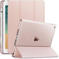 [아마존베스트]INFILAND Infiland iPad 9.7 2018 Case with Apple Pencil Holder, Stand Case with Translucent Frosted Back Smart Cover Compatible with Apple iPad 9.7inch (6th Gen) 2018 Release, Rose-Gold