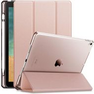 [아마존베스트]INFILAND Infiland Case for iPad Air 3rd Generation 2019 / iPad Pro 10.5 2017, Translucent Frosted Back Smart Cover Case with Apple Pencil Holder,Rose Gold