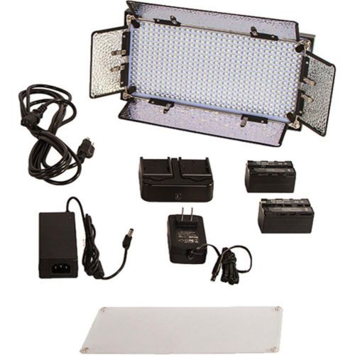  Ikan LED Studio Light Kit, Includes 3x IB508-v2 Bi-color LED Studio Light, 3x AC Power Supply, 3x Dual Battery Charger, 3x Light Stand and 3x Stand Adapter