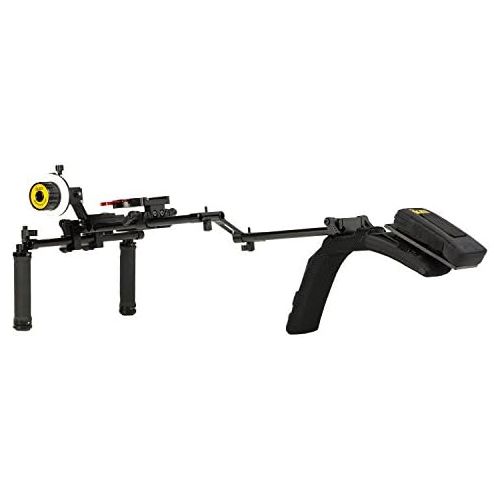  Ikan ELE-EV3-FFOFLY Flyweight Offset DSLR Shoulder Rig & Follow Focus Kit, Black