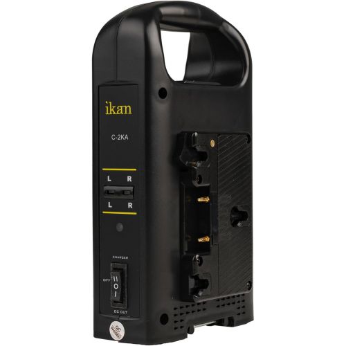  Ikan Dual Charger & 2X 98Wh Battery Kit (Gold-Mount), Black (C-2KIT-98A)