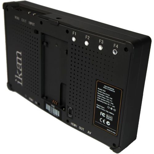  Ikan VH8-P 8-Inch HDMI Monitor with HD Panel with Panasonic D54 Battery Plate (Black)