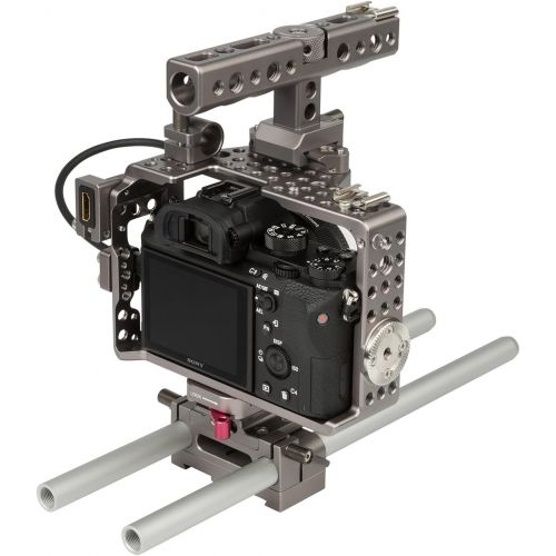  Ikan ES-T17-A Sony Alpha Series Handheld Camera Cage Rig with StartStop Trigger for a7Ra7RIIa7S (Silver)