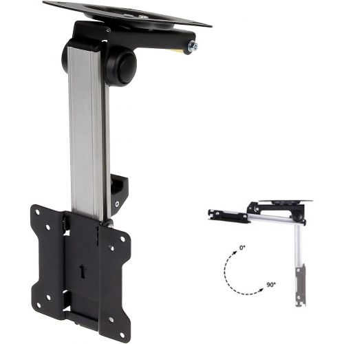  InstallerParts 13-27 RV TV Ceiling Mount for Under Cabinet Kitchen, Aluminum TV Bracket Folding, Retractable, Fold Down for LED, LCD,TV, Monitor, Flat Screens 75x75 and 100x100