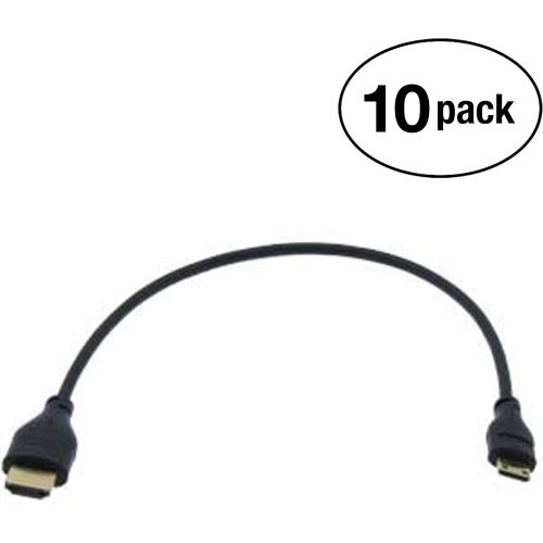  InstallerParts 1Ft HDMI A-M to Mini (Type-C) Thin Cable High Speed wEthernet 36AWG Type-A 19-Pin Connector  Male Cable