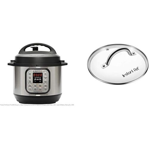  Instant Pot IP-DUO60 7-in-1 Multi-Functional Pressure Cooker, 6Qt1000W with Instant Pot Tempered Glass Lid