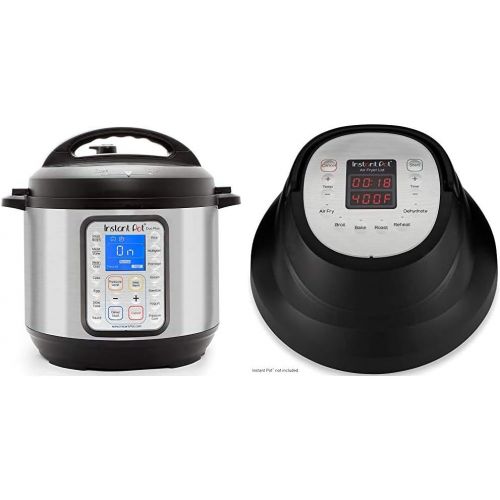  Instant Pot IP-DUO60 7-in-1 Multi-Functional Pressure Cooker, 6Qt1000W with Instant Pot Tempered Glass Lid