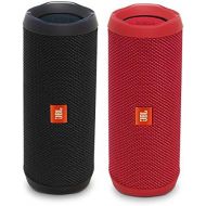 JBL Flip 4 Waterproof Bluetooth Speaker Party Pack (Black & Red)