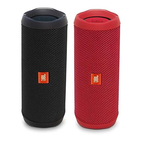 제이비엘 JBL Flip 4 Waterproof Bluetooth Speaker Party Pack (Black & Red)