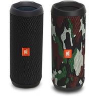 JBL Flip 4 Waterproof Bluetooth Speaker Party Pack (Black & Camouflage)