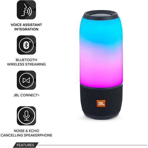 제이비엘 JBL PULSE 3 WHITE Pulse 3 Wireless Bluetooth IPX7 Waterproof Speaker (White)