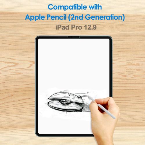  [아마존베스트]JETech Screen Protector for iPad Pro 12.9-Inch (3rd Generation 2018 Model, Edge to Edge Liquid Retina Display), Face ID Compatible, Tempered Glass Film