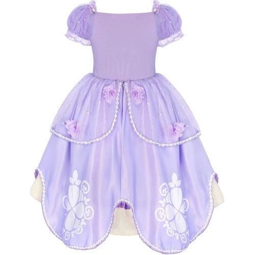  Visit the Jurebecia Store Jurebecia Princess Costume for Little Girls Fancy Birthday Party Dress up Role Play Dresses Luxury Outfit 1-12 Years